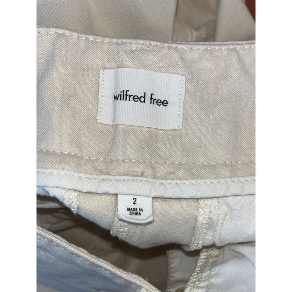 Aritzia Wilfred Free Modern Cargo Pant Women 2 Beige Cotton High Rise Designer. - Picture 8 of 9